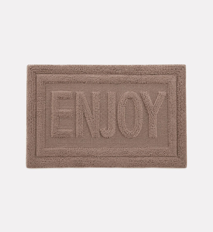 Home Deco and More Enjoy Tufted Bathroom Mat, Brown, Packshot View