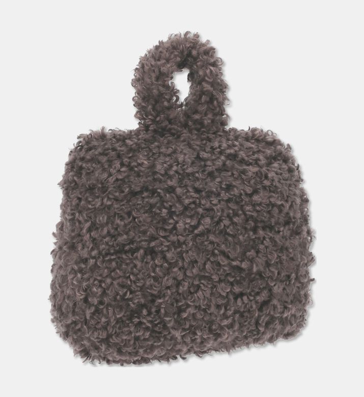 Home Deco and More Teddy-effect Door Stopper, Grey, Packshot View