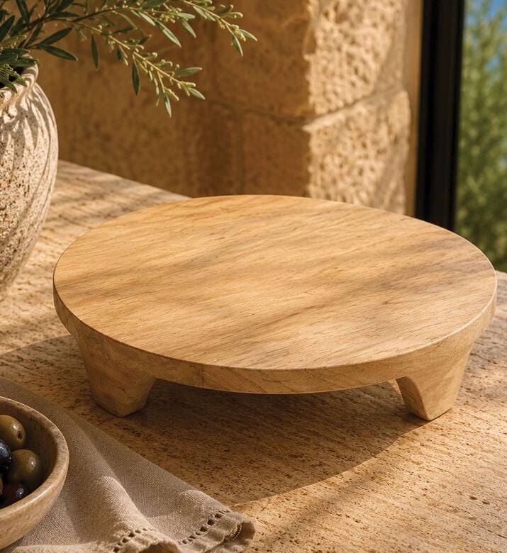 Home Deco and More Wood Round-shape Stand, Packshot View