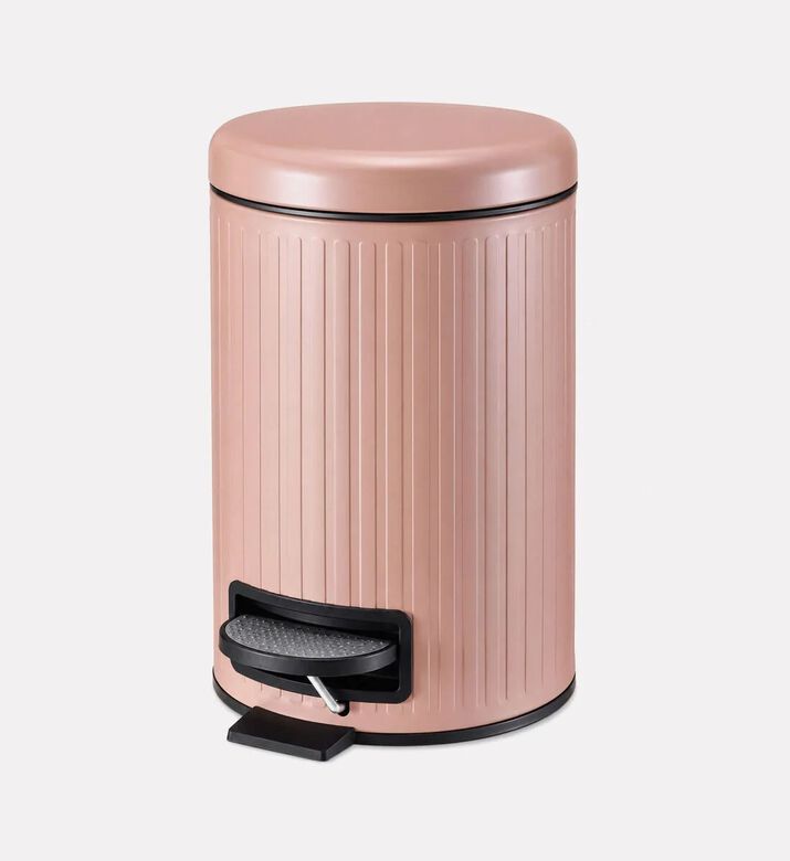 Home Deco and More Iron Foot Pedal Bin, Pink, Packshot View