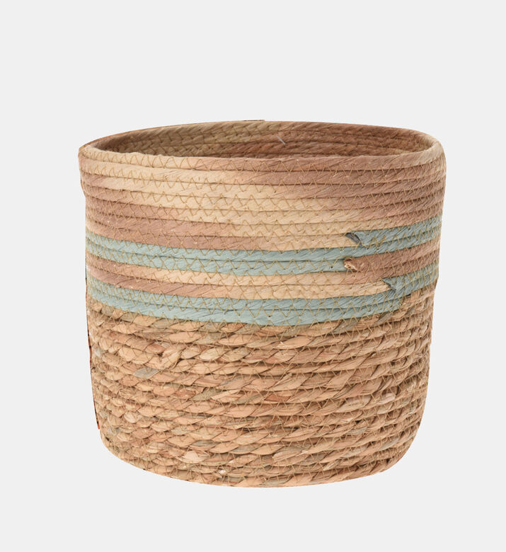 Home and Styling Rattan Round Basket, Camel, M, Packshot View