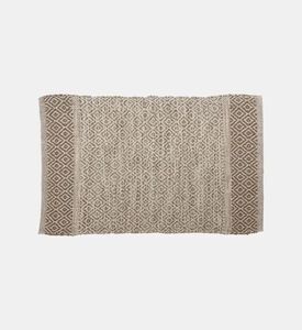 Home Deco and More Woven Recycled Cotton Plush Striped Rug, Packshot View