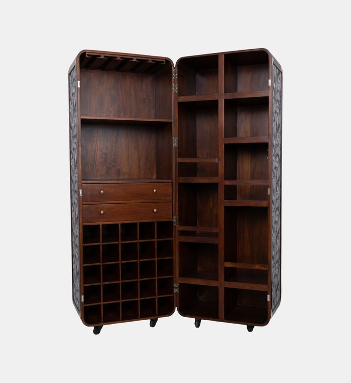 Arch Mango Wood Bar Cabinet