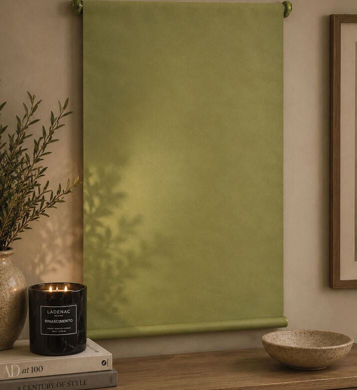 Luance Roller Blind Daylight Curtain, Green, 45x90-cm, Packshot View