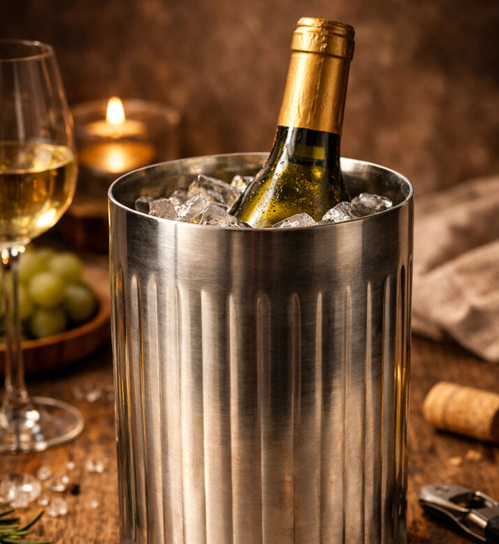 Home Deco and More Stainless Steel Wine Bucket, Packshot View