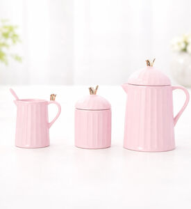 Home Deco and More Bird Coll 3-piece Coffee Set, Pink, Packshot View