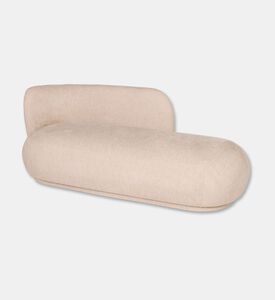 Home Deco and More Lectus Serpentine Lounge Sofa, Beige, Packshot View