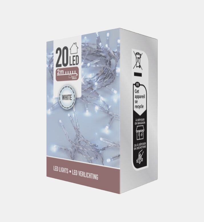 Home Deco and More Led Lights 20pcs Bo White, Packshot View