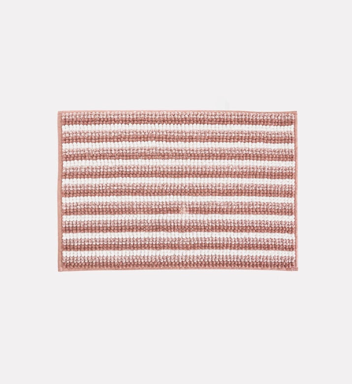 Home Deco and More Chenille Anti-slip Bathroom Mat, Brown, Packshot View