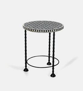 Home Deco and More Chess Iron Side Table, Packshot View