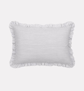 At Home with Marieke Flamboyant Cotton Pillow, Grey, 50x75-cm, Packshot View