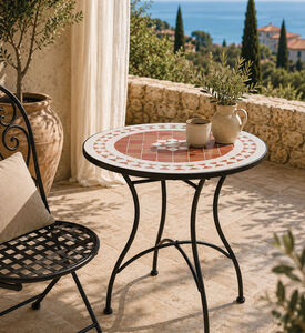 Home Deco and More Mosaic Top Round Bistro Table, Packshot View