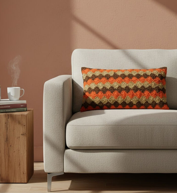 Home Deco and More Rico Cotton Rectangular Cushion, Packshot View