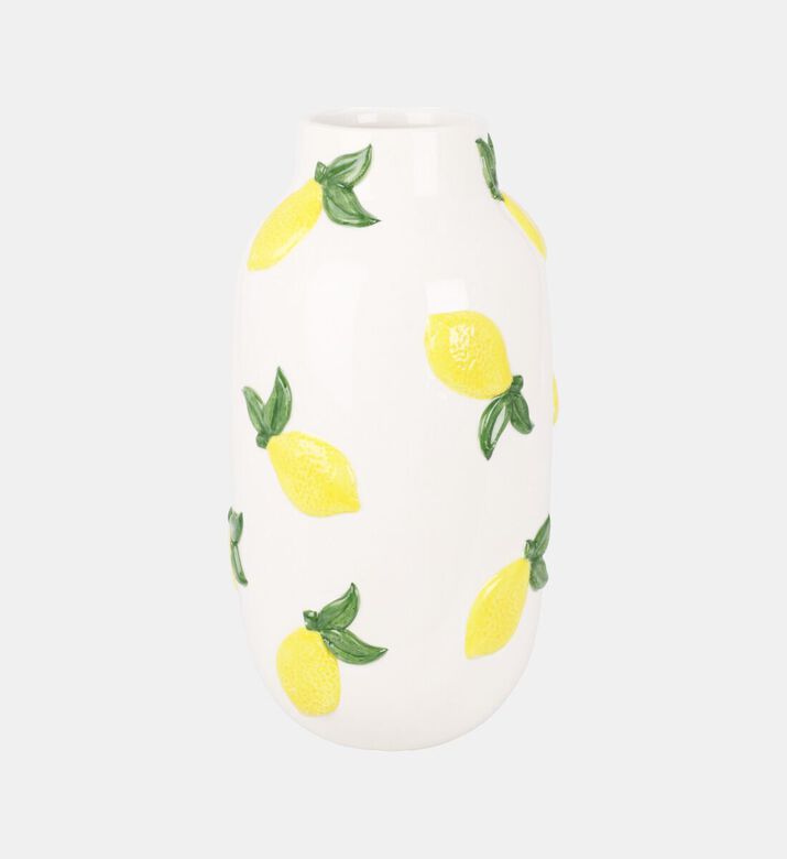 Home Deco and More Porcelain Lemons Design Vase, Packshot View