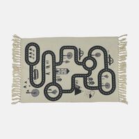 Driveway-print Fringes Rug