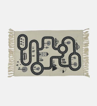 Driveway-print Fringes Rug