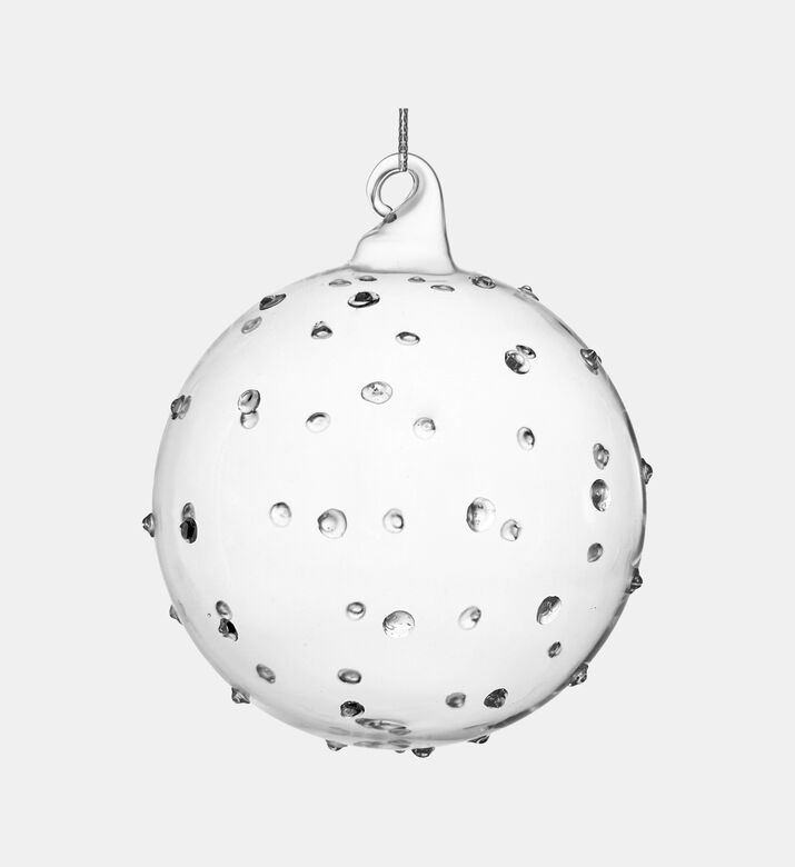Shishi Glass Transparent Dots Ball, Clear, 10-cm, Packshot View