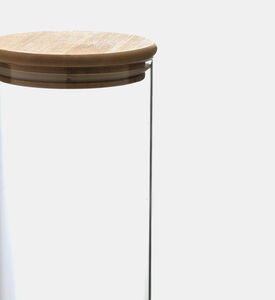 Home Deco and More Borosilicate Glass Storage Jar, Clear, 9.5x9.5x18.5-cm, Packshot View