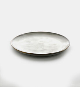 Home Deco and More Ceramic Rimmed Round Plate, Packshot View