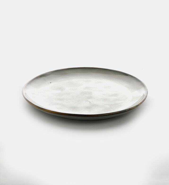 Home Deco and More Ceramic Rimmed Round Plate, Packshot View