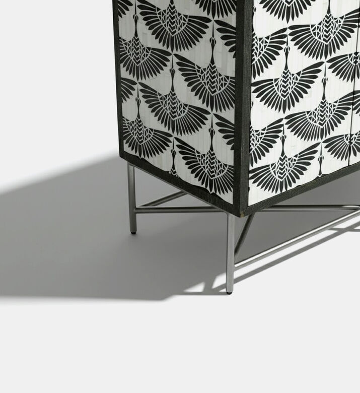 Home Deco and More Swan Iron Buffet Table 203 X 45.5 X 81 Cm, Packshot View