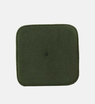 Kiki Teddy Fabric Square Pouf