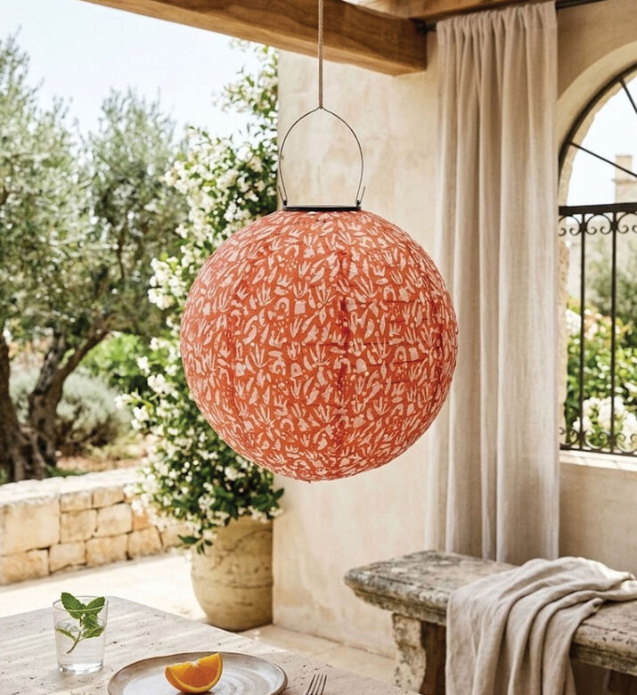 Home Deco and More Solar Ball Lantern 30 Cm, Orange, Packshot View