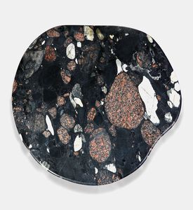 Home Deco and More Gobi Norvigo Marble Coffee Table, Black, 94x98-cm, Packshot View