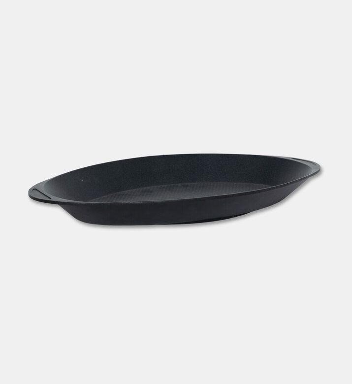 Risoli Cast Aluminum Oval Fish Pan, Black, Packshot View