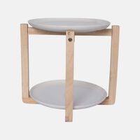 Loft Round 2-tier Wooden Stand