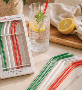 Excellent Houseware Plastic 7-piece Drinking Straws Set, Packshot View