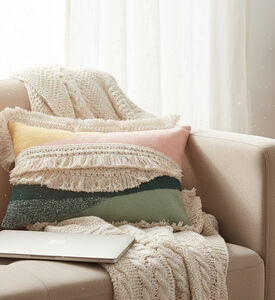 Home Deco and More Baytona Cotton Rectangular Filled And Vaccumed Cushion, Packshot View