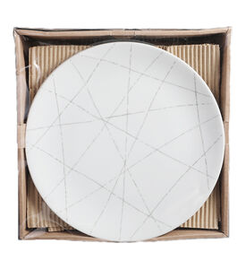 Graphic Porcelain Presentation Plate - 31 Cm