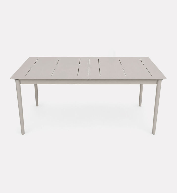 Home Deco and More Laser-cut Aluminum Extension Dining Table, Taupe, Packshot View