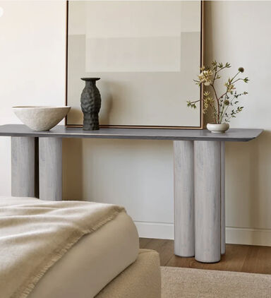 Spherical Acacia Wood Console