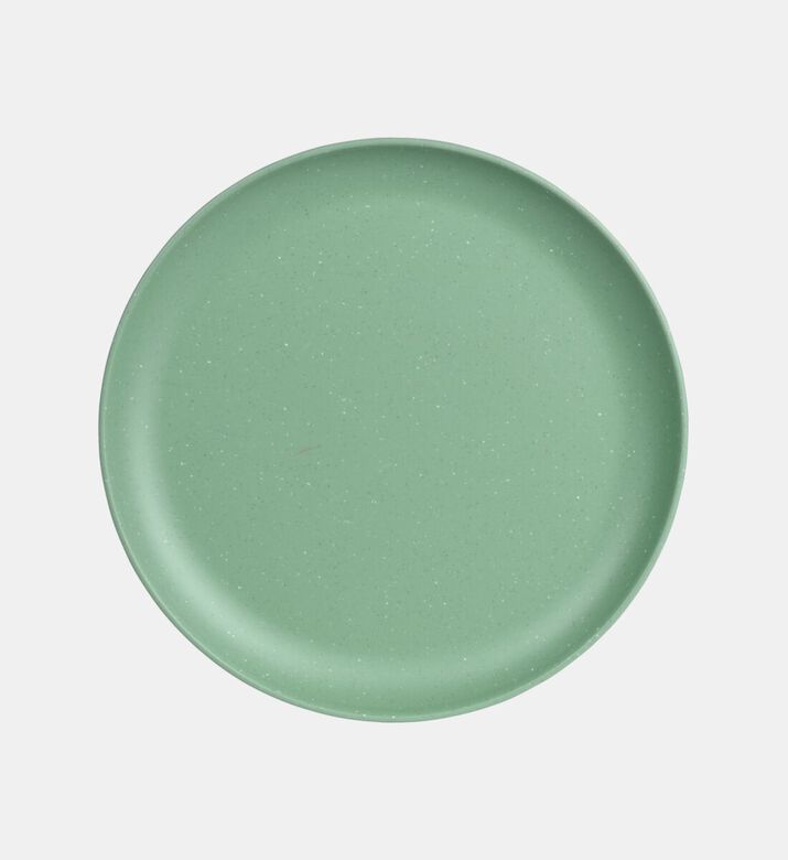 Excellent Houseware Melamine Matte-finish Flat Plate, Green, Packshot View