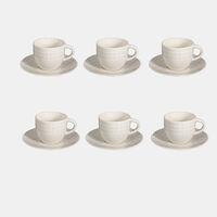 Checks Tea Cup With Saucer 6-piece Set