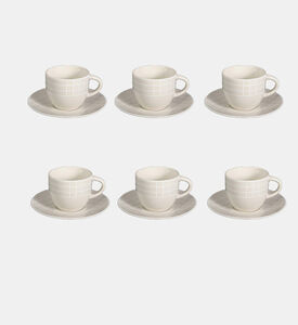 Checks Tea Cup With Saucer 6-piece Set