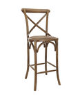 Birch Wood Cross-back Bar Stool