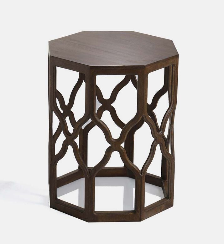 Home Deco and More Octa Mango Wood Side Table, Packshot View Home Deco and More Octa Mango Wood Side Table, Packshot View
