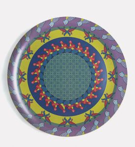 Images d Orient Tray Laminated Round Birds Of Paradise 49 Cm, Packshot View