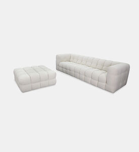 Home Deco and More Copenhagen 3-seater Sofa Ottoman, Packshot View