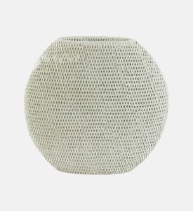Light and Living Mashaba Round Decorative Vase, Beige, 30x12x28-cm, Packshot View