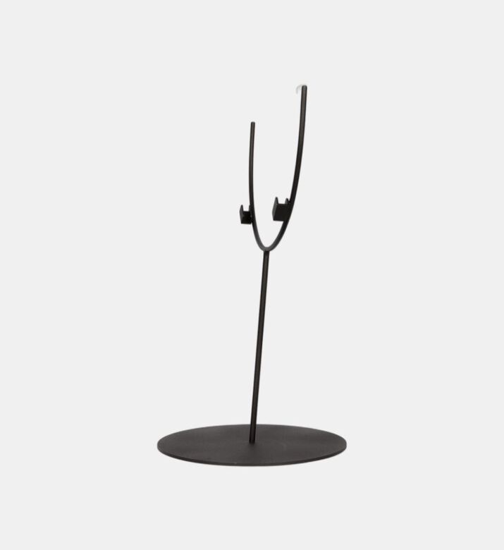 Vetrofuso Di Daniela Poletti Round Plate Stand, Black, 14x20-cm, Packshot View