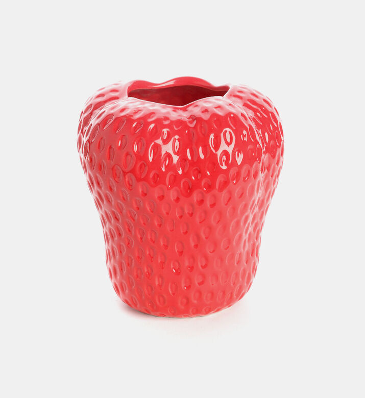 Home Deco and More Strawberry-shape Flower Pot, Red, 20-cm, Packshot View
