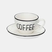 Basic Coffee Cup Saucer 6-piece Set