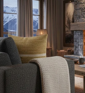 Home Deco and More Toffy Jute Square Filled Cushion, Packshot View