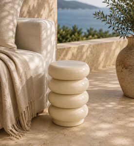 Light and Living Mirogi Segmented Table, Cream, 30x40-cm, Packshot View