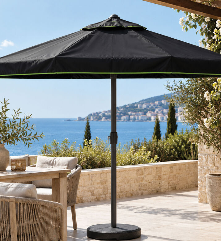 Pro Garden Fabric Middle Umbrella Cover, Black, 175x28x50-cm, Packshot View