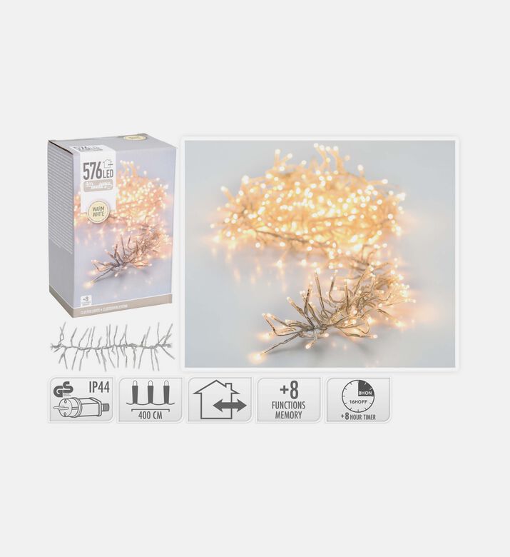 Home Deco and More Cluster Lights 576led Ww, Packshot View